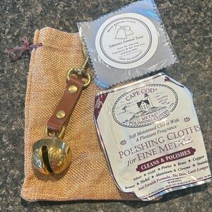 Cape Cod Polishing Cloth & Brass Bell Keychain - Hiking Bell